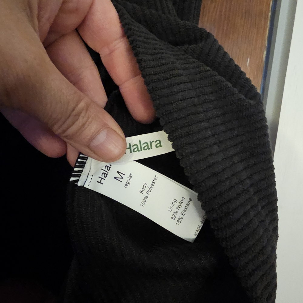Halara Black Corduroy Skirt with Built-in Shorts - Picture 4 of 7